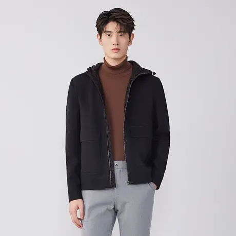 商场同款红豆连帽夹克男春季新款休闲运动通勤茄克中青年带帽外套图片