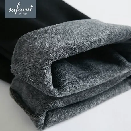 冬季新款加厚加绒黑色哈伦裤男休闲裤小脚宽松秋冬款男士运动裤子商品大图