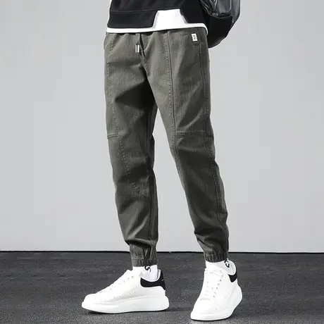 2023新款休闲长裤子男士秋冬款潮流宽松运动裤小脚束脚九分卫裤男商品大图