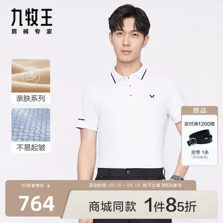 [商场同款]九牧王男装JT2C23227短袖T恤23年春夏季新款亲肤舒适EN图片
