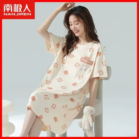 睡裙女秋季薄款中长款2023新款睡衣少女生可外穿大码女士家居服QS商品大图