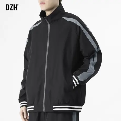 男生黑色外套男春秋2023新款飞行员夹克美式棒球服潮牌青少年男装商品大图