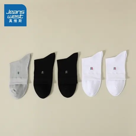 L6真维斯男装2025夏季新款男款百搭风时尚印花男士中袜【5对装】商品大图