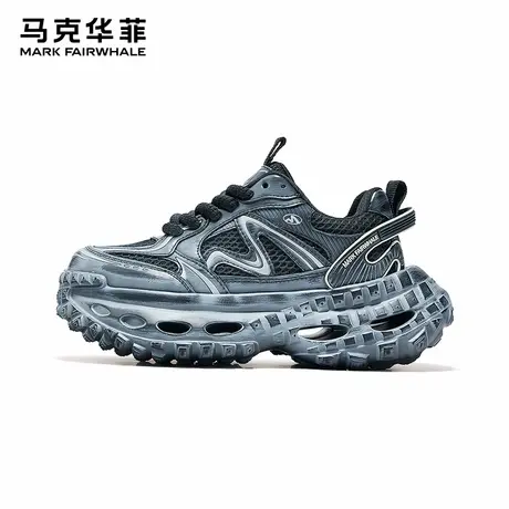 马克华菲男鞋秋季透气老爹鞋潮牌2025新款男士运动厚底增高轮胎鞋商品大图