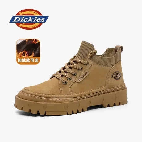 Dickies马丁靴男2024年冬季新款男厚底时尚休闲鞋加绒短靴工装鞋商品大图