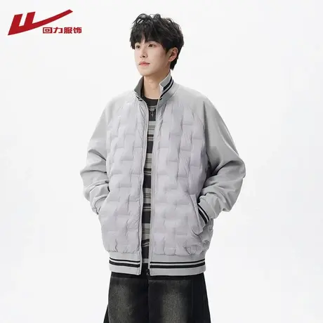 回力轻薄羽绒服男冬季2025新款潮牌立领加绒保暖休闲户外运动外套商品大图