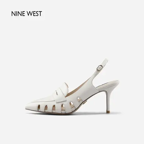 Nine West/玖熙复古凉鞋女夏季新款高跟罗马鞋包头后空猪笼鞋气质图片