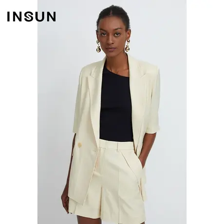 INSUN恩裳夏季淡雅醋酸西装外套图片