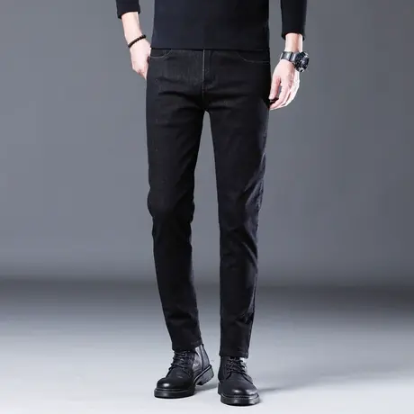 秋季新款小脚牛仔裤男修身弹力长裤春韩版潮流休闲百搭青年男裤潮商品大图