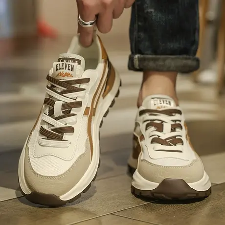 阿甘男鞋春夏季2024新款潮流百搭运动鞋男款休闲厚底莆田老爹潮鞋商品大图