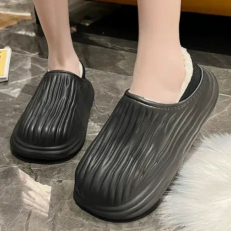 新款2024家用室内静音防滑软底女款棉鞋居家专用软底增高成人女款图片