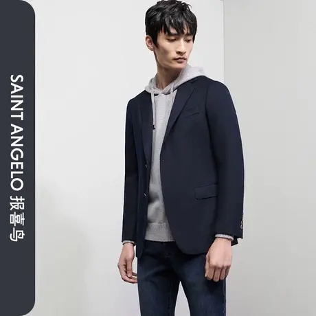 【运动西服】报喜鸟秋季新款男时尚休闲单西2023青年羊毛便西外套图片