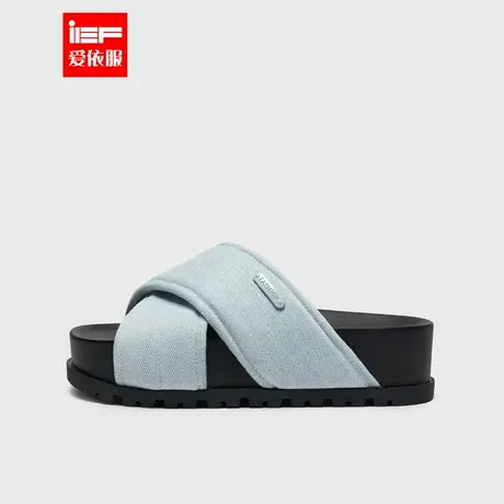 IEF/爱依服2025夏季新款时尚小众设计感交叉带设计外穿厚底拖鞋商品大图