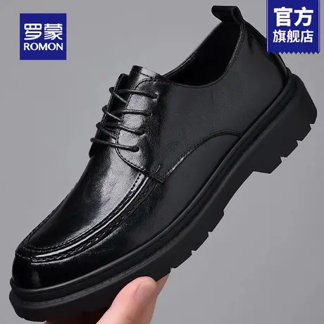 罗蒙男鞋2025新款秋季英伦男士皮鞋商务正装高级感德比鞋年轻款RM商品大图