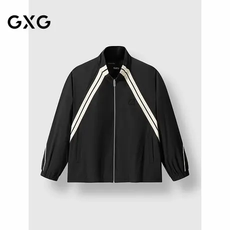 GXG男装 肩部撞色提花潮流立领夹克外套 2024冬季品商品大图