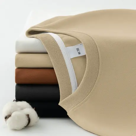 380g重磅长袖t恤男装秋冬内搭打底衫双面加厚款纯色体恤圆领秋衣商品大图