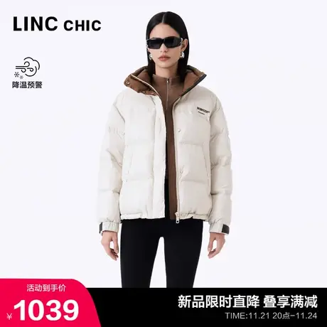 LINCCHIC金羽杰短款羽绒服女冬季2023新款都市时髦免洗面包服1232图片