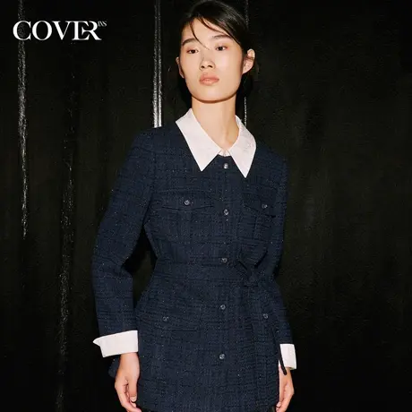 COVER冬季提花可拆卸抗起球小香风外套商品大图