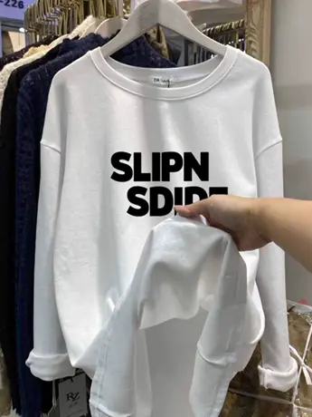 白色时尚洋气时髦内搭打底衫女2023新款秋冬季加绒长袖t恤上衣服图片