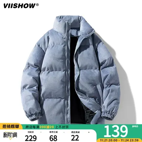 VIISHOW棉服男冬季新款潮牌美式棉衣潮牌宽松外套棉袄羽绒棉服商品大图