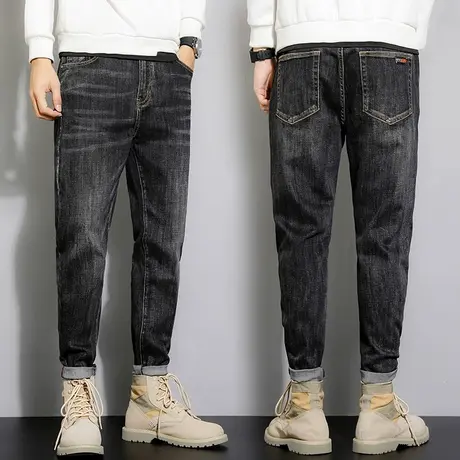 春季高端潮牌工装牛仔裤痞帅休闲长裤子男裤2024年新款春秋款男士商品大图