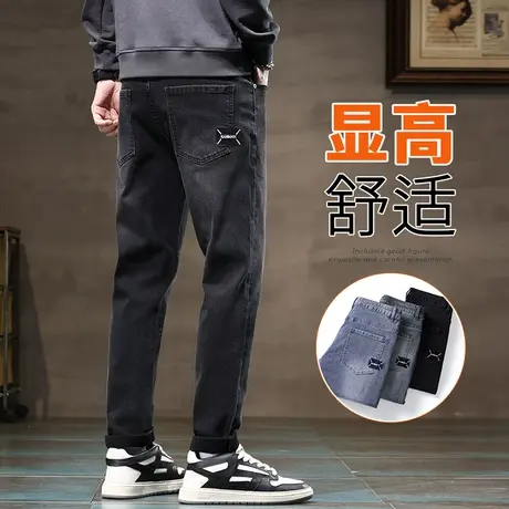 男款广州新塘高端休闲牛仔裤春季复古直筒水洗男裤子春天男士春装商品大图