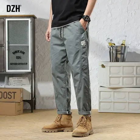 男士直筒休闲裤男春夏款宽松裤子男款大码男裤2024新款美式工装裤商品大图