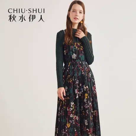 秋水伊人夏季女士连衣裙裙子修身收腰I2437图片
