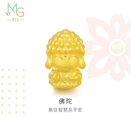 周生生Charme串珠佛陀黄金转运珠足金串珠3D硬金88261C图片