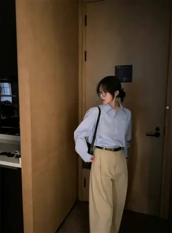 2024春季新款韩国东大门气质可爱时尚衬衫女百搭洋气长袖衬衣上衣图片