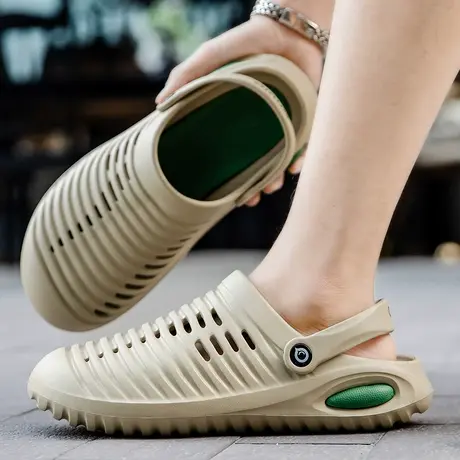 凉鞋男款外穿夏季海边沙滩鞋时尚百搭包头半拖鞋厚底踩屎感凉拖鞋商品大图