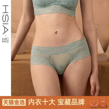 【断码清仓】HSIA遐 超薄女平角裤纯棉裆全蕾丝性感无痕内裤女商品大图