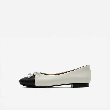Nine West/玖熙2024年春季新款玛丽珍鞋女方头蝴蝶结低跟单鞋平底图片