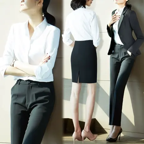 职业套装女西装工作服正装2023春装新款大学生面试气质工装女神范图片