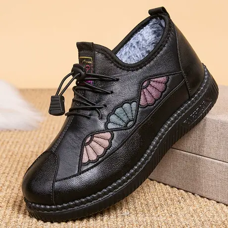 老北京布鞋女冬季加绒保暖秋冬中老年妈妈棉鞋防滑软底老人奶奶鞋商品大图