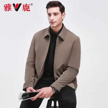 【鹅绒】雅鹿可拆卸内胆加厚羽绒服男秋冬季休闲爸爸冬装夹克外套商品大图