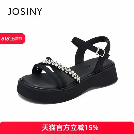 卓诗尼2025年夏季新款时尚百搭厚底凉鞋女外穿法式配裙子罗马鞋图片