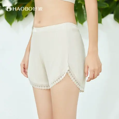 好波夏季安全裤女冰丝夏天打底裤黑色防走光不卷边短裤HBX2307商品大图