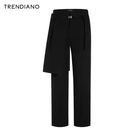 TRENDIANO经典系列侧边活页设计简约休闲西裤长裤男2023新款冬季商品大图