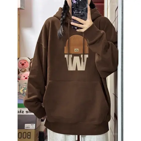 ins超火连帽卫衣女春秋季百搭休闲宽松显瘦薄款学生oversize上衣商品大图