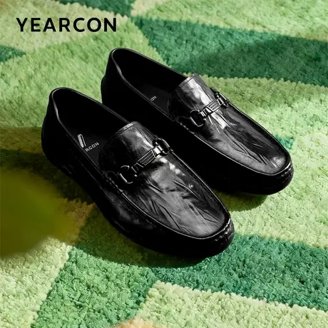 意尔康皮鞋2026春季新款头层牛皮舒适轻便套脚休闲鞋鞋软底驾车鞋图片