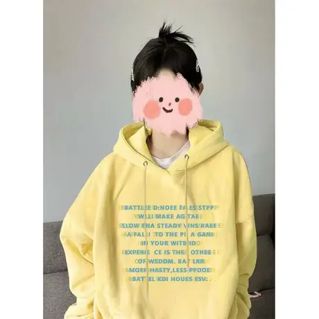 美式卫衣女连帽2023新款爆款多巴胺秋冬穿搭上衣韩系慵懒风外套潮图片