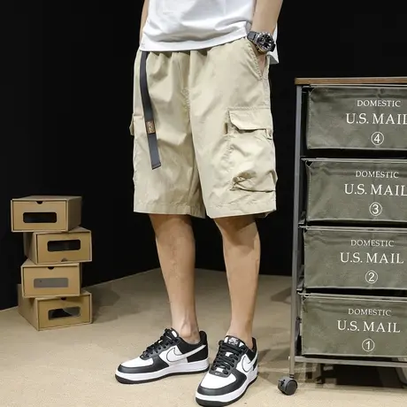 工装短裤男士五分裤夏季潮牌5分男裤休闲宽松大码薄款裤子24新款商品大图