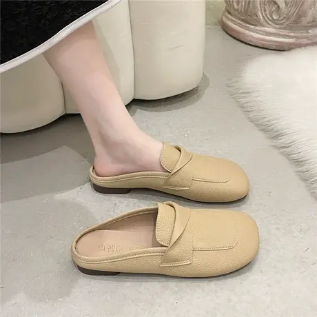 包头半拖鞋女春夏季2024新款百搭软底网红懒人拖外出仙女凉拖ins商品大图