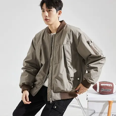 唐狮2023冬季新款棒球服外套男加棉加厚保暖男士外套棒球领男1.9图片