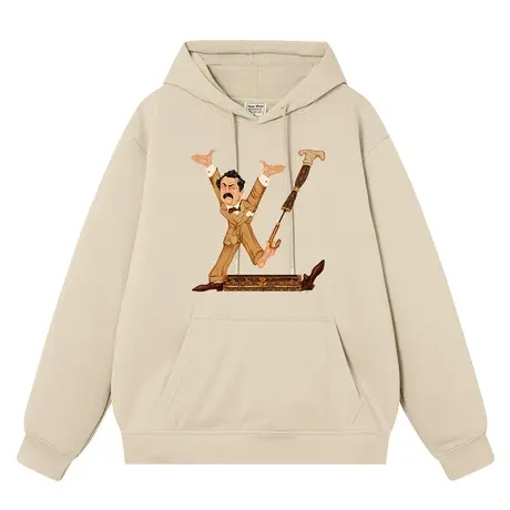 恶搞系列小众品牌创始人设计款连帽卫衣男美式加绒加厚秋冬上衣服图片