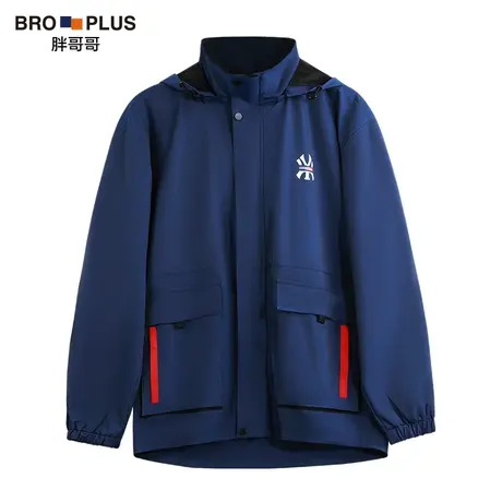 胖哥哥大码男装春秋款外套男潮胖宽松上衣加肥加大肥佬休闲夹克男图片