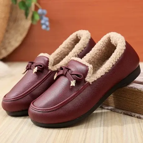 棉拖鞋女冬季2023女士新款家居棉鞋包后跟女款外穿保暖老北京布鞋商品大图