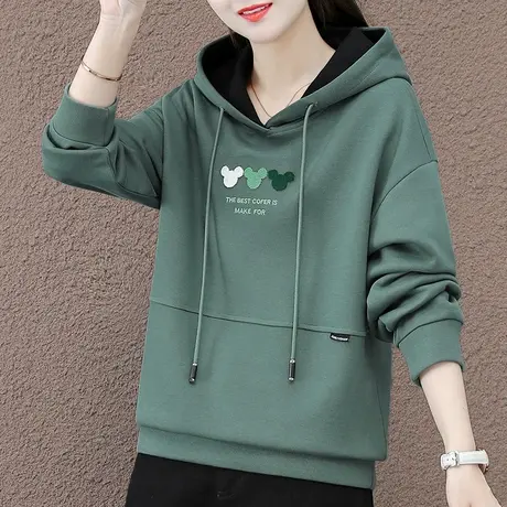 设计感连帽卫衣女春秋新款2023年时尚休闲运动服上衣洋气百搭外套图片