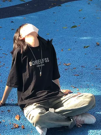 复古港味chic短袖t恤女夏季2023新款潮牌ins学生圆领宽松纯棉上衣图片